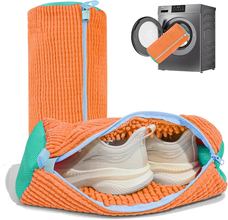 NMQHPA Shoe Washing Machine Bag: Laundry Shoe Bag for Washer and Dryer - 2pc Reusable Shoe Cleaning Bag for Sneaker Tennis Shoes Unstain Cleaner Kit(2 Pcs) - Image 1
